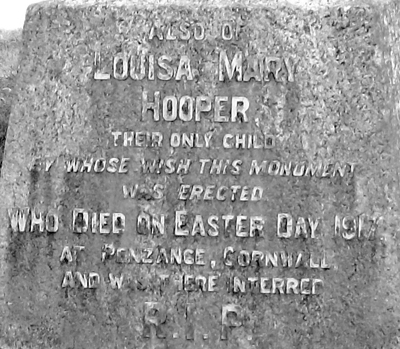 Gravestone of Louisa Hooper